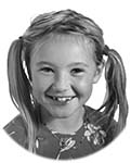 Childhood portrait of Caroline Bang Fredensborg.